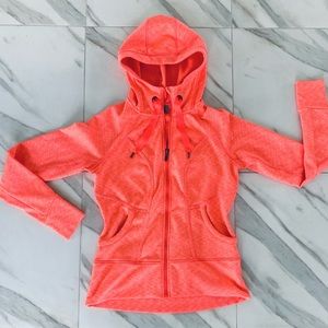 Athleta strength hoodie, bright orange, size medium